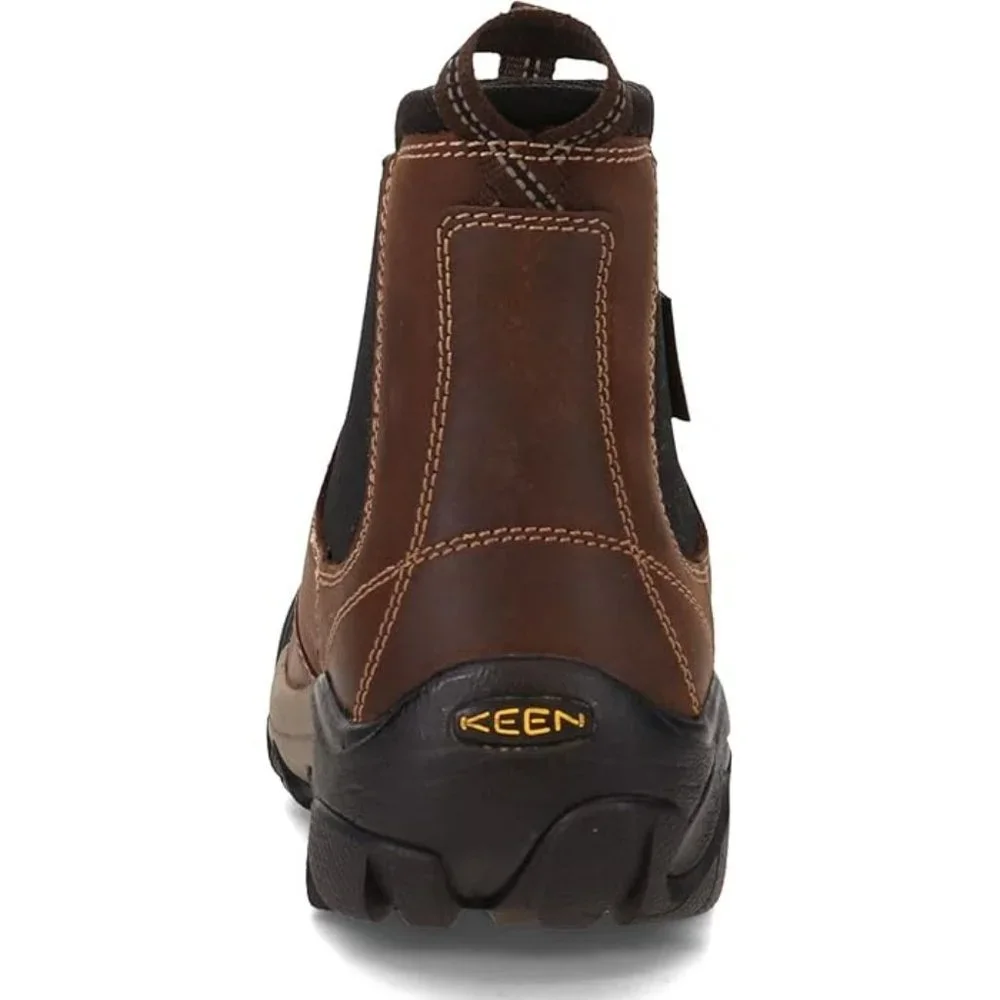 Brand New Keen Men Slip-on Targhee 2 Chelsea Hiking Casual Leather Boots - Picture 3 of 11